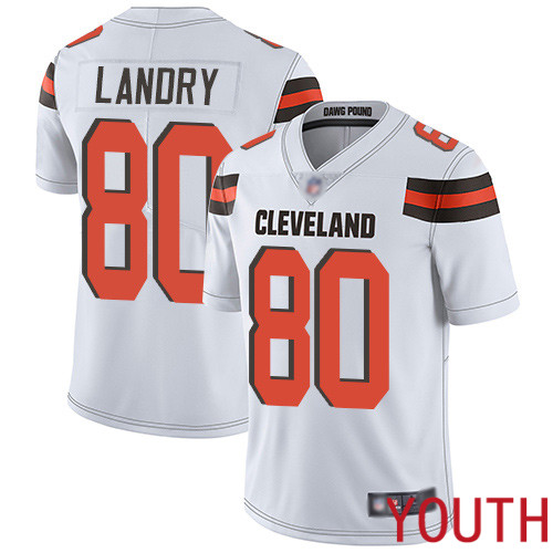 Cleveland Browns Jarvis Landry Youth White Limited Jersey #80 NFL Football Road Vapor Untouchable->youth nfl jersey->Youth Jersey